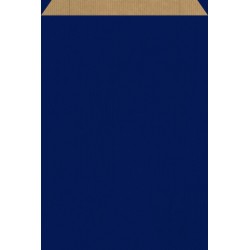 Sac kraft uni 16+8x27cm bleu