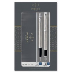 Coffret stylo bille et plume IM corps acier