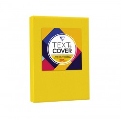 Couverture grain cuir A4 270g jaune tournesol paquet de 100