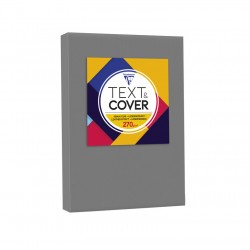 Couverture grain cuir A4 270g gris ardoise paquet de 100