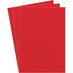 Couverture grain cuir A4 250g rouge paquet de 100
