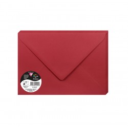 Enveloppe Pollen gommée 162x229 120g rouge groseille paquet de 20