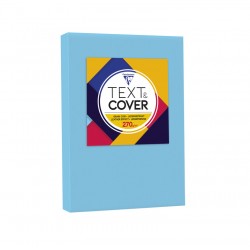 Couverture grain cuir A4 270g bleu lazulite paquet de 100