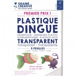 Plastique dingue 262x202mm transparent pochette de 5 feuilles