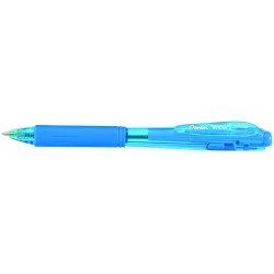 Stylo bille Wow! 1mm rétractable corps triangulaire + grip bleu ciel