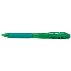 Stylo bille Wow! 1mm rétractable corps triangulaire + grip vert