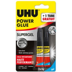 Colle Power Glue Control gel blister 1 tube de 3g + 1 tube gratuit