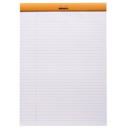 Bloc Rhodia n°18 A4 ligné + marge 160 pages