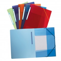 Chemise 3 rabats + élastique polypro translucide sachet de 10