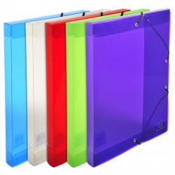Boîte de classement Exabox polypro translucide Crystal dos 25mm