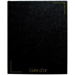 Livre d'or Balacuir 260x205mm 128 pages noir
