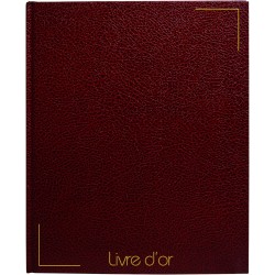 Livre d'or Balacuir 260x205mm 128 pages bordeaux