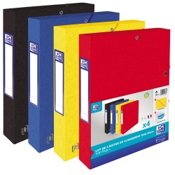 Boîte de classement carte Multi’Strat 425g dos de 40mm assorti classique lot de 4