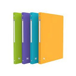 Classeur cahier A4 Memphis 4 anneaux dos de 20mm assorti Style
