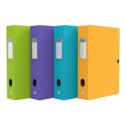Boîte de classement polypro Memphis dos 60mm assorti Style