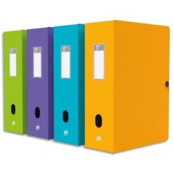 Boîte de classement polypro Memphis dos 80mm assorti Style