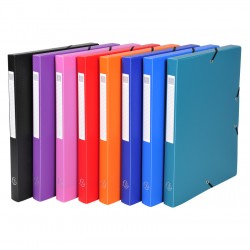 Boîte de classement polypro opaque Exabox dos 25mm