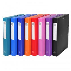 Boîte de classement polypro opaque Exabox dos 40mm