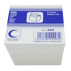 Bloc cube 9x9x9cm 800 feuilles