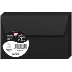 Enveloppe Pollen 90x140 noir paquet de 20