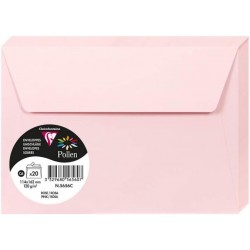 Enveloppe Pollen 114x162mm 120g rose paquet de 20