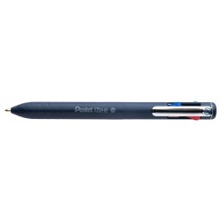 Stylo bille 4 couleurs Izee encres classiques corps bleu foncé