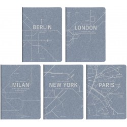 Carnet mots de passe + rabat A5 32p "Jeans Métro"