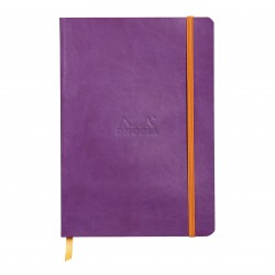 Carnet Rhodiarama souple + élastique A5 ligné 160 pages violet