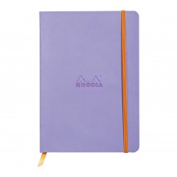 Carnet Rhodiarama souple + élastique A5 ligné 160 pages iris
