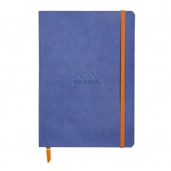 Carnet Rhodiarama souple + élastique A5 ligné 160 pages saphir