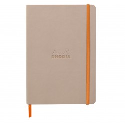 Carnet Rhodiarama souple + élastique A5 ligné 160 pages touche de rose