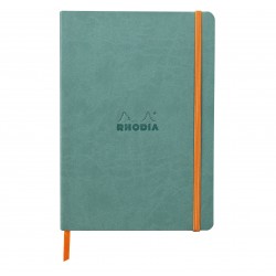 Carnet Rhodiarama souple + élastique A5 ligné 160 pages eau