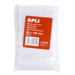Sachet zip 80x120mm polyéthylène paquet de 100