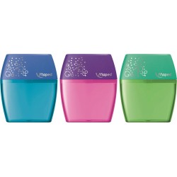 Taille-crayons 2 usages + réserve "Shaker"