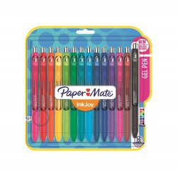 Stylo Inkjoy gel rétractable 0,7mm assorti blister de 14