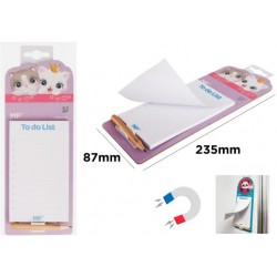 Bloc-notes magnétique Chat + crayon