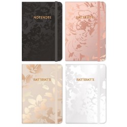 Carnet A5 96 feuilles couverture rigide Fleurs