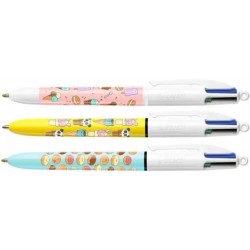 Stylo bille 4 couleurs "Décors"