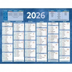 Calendrier semestriel 13,5x17,5cm