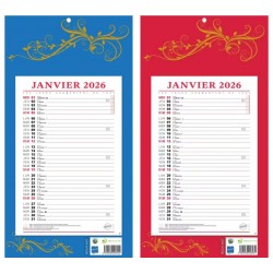 Calendrier mensuel 19x36cm