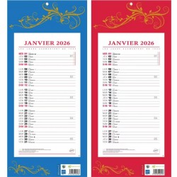 Calendrier mensuel 19x42cm