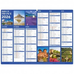 Calendrier semestriel 32x42cm "Douce France"