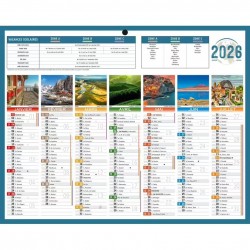 Calendrier semestriel 32x42cm "Planète"