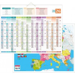 Calendrier annuel horizontal dos Europe