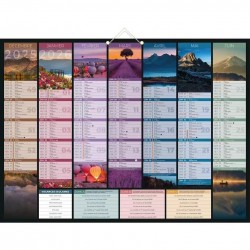 Calendrier semestriel 40,5x55cm "Bancolor"