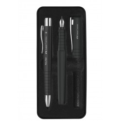 Parure stylo plume B et stylo bille Poly noir