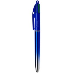Stylo bille 4 couleurs Smooth Gradient bleu foncé