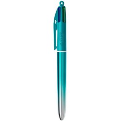 Stylo bille 4 couleurs Smooth Gradient turquoise