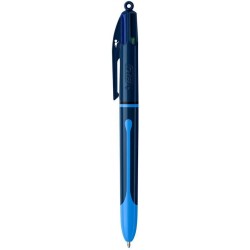 Stylo bille 4 couleurs Smooth Drop bleu foncé / bleu clair
