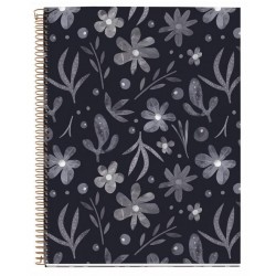 Notebook spiralé A4 5x5 200p couverture carte rigide Jardin de nuit